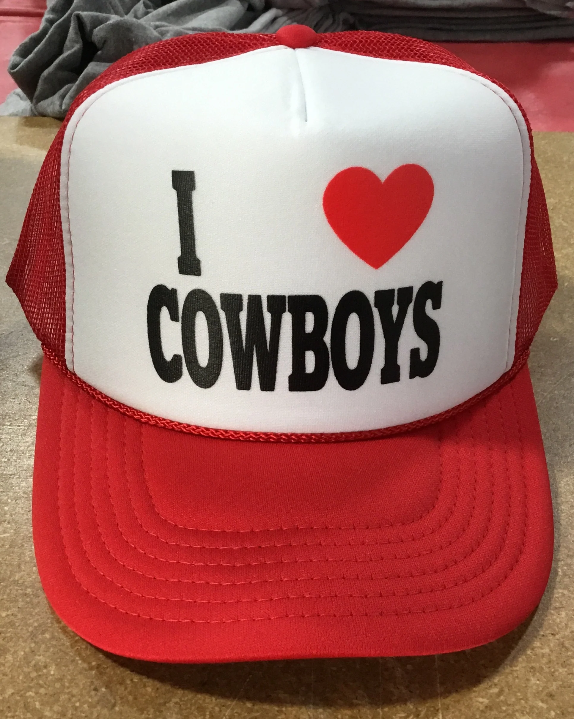 I Heart Cowboys Trucker - Image 3